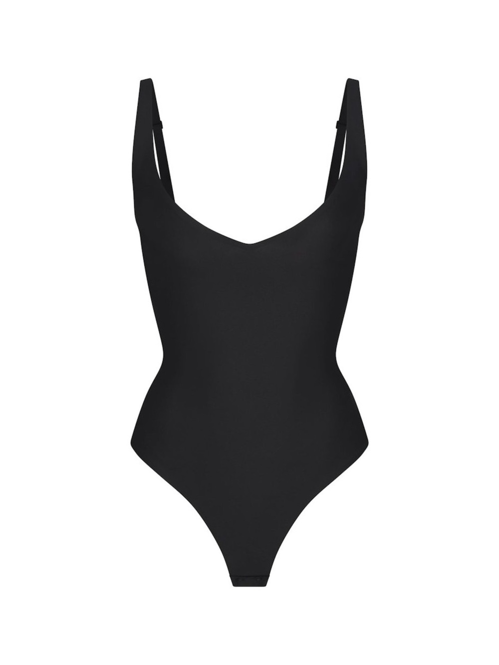 NWT Skims $94 CORE SCULPT PLUNGE THONG BODYSUIT• onyx • XL
